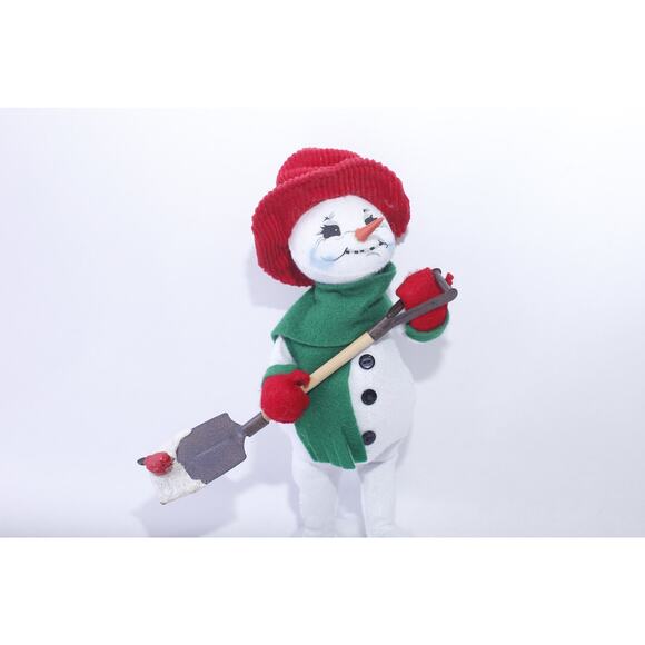 Annalee, Alpine Snowman with a Showel, Soft Figurine, 10", Art Doll, Christmas - Picture 2 of 3